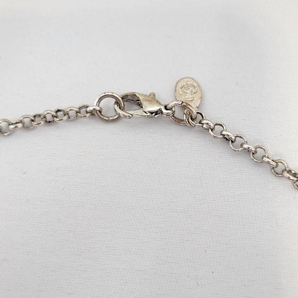 Premier Designs Layered Silver Tone Chain Circle Mesh Links Long Necklace - Picture 4 of 5